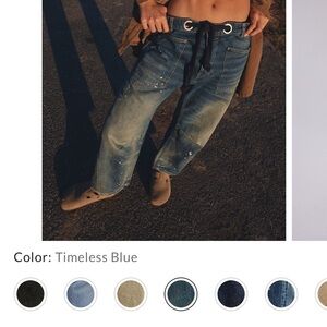 We The Free (Free People) denim moxie pull on barrel jeans